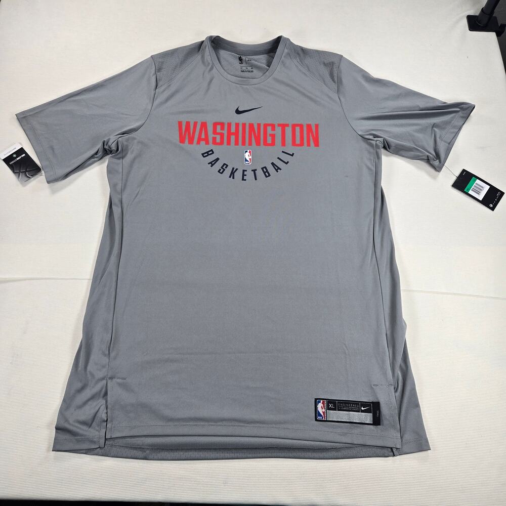 NWT‎ 2017 Nike Dri-Fit NBA Washington Wizards Gray T-Shirt Men's Size XLT